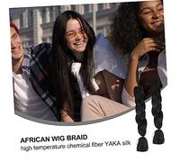 NOLITOY 6 pezzi Treccia Afro Sintetica per Accessori Africani Big Braiding Hair Headdress Fiber Temperatura per Party e