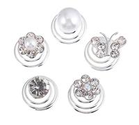 NOLITOY 60pezzi Fermagli Sposa Eleganti Perle e Cristalli Fermagli Spirali Per Acconciature Da Matrimonio e Occasioni Speciali