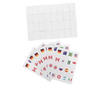 NOLITOY 65 pezzi Mahjong Blocchi da Gioco con Bandiere Nazionali Regole Semplificate per Famiglie e Adulti Gioco Educativo e Divertente per Feste e Picnic