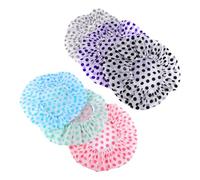 NOLITOY 6pezzi Cappelli Da Doccia Impermeabili Cappelli Da Bagno Riutilizzabili Peva Di Accessori Per La Dei Adatti Per Doccia Cucina e Spa Vari Colori Disponibili