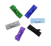 NOLITOY 6pezzi Cercechio per Capelli per Ragazzo Ragazza Ragazza Fascia Fiocco per Ragazzo Elastici in Morbido in Verde Nero Azzurro Accessori Unisex per Ogni Occasione