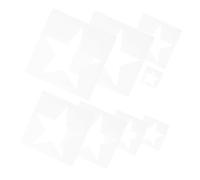 NOLITOY 8 Pezzi Stencil Forma di Stella per Pittura Pareti e Artigianato Modelli Riutilizzabili in Plastica Lavabile per Decorazioni Te su Muro Tessuti Vetri e Legno per Disegni Creativi