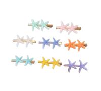 NOLITOY 8pezzi Fermagli per Capelli Bambina Forcina Forma di Stella Marina Accessori per Capelli Decorazione per Borse e Vestiti Regalo per Bambine e Nipoti Colore Casuale