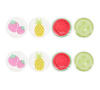 NOLITOY 8pezzi Maschera Gel Rinfrescante Per Occhi Di Eye Pads Gel Design Fruttato Ananas Anguria Fragola Kiwi Per Gonfiore e Affaticamento Oculare