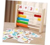 NOLITOY Abaco Legno File Educativo per Apprendimento Matematica Allenamento Calcolo e Coordinazione Mano Strumento Didattico Montessori per Scuola e Casa