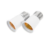 NOLITOY Adattatore E27 Estensione Portalampada 65mm in Pc e Metallo, Prolunga Portalampada Per Lampadine Led, 2 Pezzi Per Lampadari, Lampade Da Scrivania e Applique