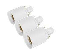 NOLITOY Adattatore Lampada 3 Pezzi G24Q a E27 4 Pin, Adattatore Portalampada in Plastica Bianca, Facile Conversione Versatile per Case e Uffici