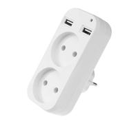 NOLITOY Adattatore Vie con Porte USB Multipresa Compatta Antincendio per Viaggi Altri e Salvaspazio