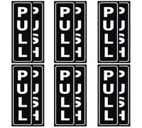 NOLITOY Adesivi Creativi per Porte Push Pull 12 Pezzi 4x13 Cm Impermeabili per Uffici Ristoranti Negozi Segnaletica Adesiva Decorativa Interna ed Esterna