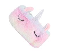 NOLITOY Astuccio Peluche Unicorno Vivace e Confortevole per Bambina Custodia Multifunzione per Matite Cosmetici e Monete Borsa da Viaggio Resistente e Lavabile con Zip Sicura Regalo per