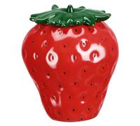 NOLITOY Barattolo Dolce Salvadanaio Alla Fragola Contenitori Per Alimenti Con Coperchio Barattolo Di Caramelle Alla Fragola Per Alimenti Teiera Pentola Ciotola Ceramica Rosso