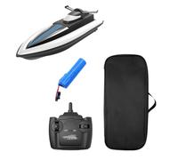 NOLITOY Barca Telecomandata da Regata, Giocattolo Elettrico a Doppia Propulsione, Plastica e Acciaio Inox, Lunga Autonomia, per Giochi in Piscina e All’aperto, Set