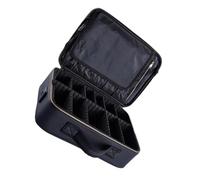NOLITOY Borsa Trucco Piccola Portatile con Manico e Divisorio Organizer Cosmetici in Resistente per Viaggi e Bagagli con Supporto per Trolley Nero
