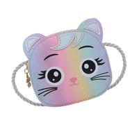 NOLITOY Borsetta per Bambina a Forma di Gatto Mini Adorabile in Pu e Tessuto, Comoda e Facile da Portare, Borsa Tracolla per Ragazzo Ragazza come Accessorio alla Moda