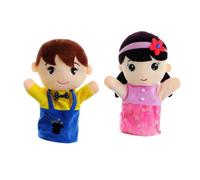 NOLITOY Burattini a Mano per 2 Pezzi Sicuro a Forma di Membri della Famiglia, Pupazzi Educativi Interattivi per Giochi di Ruolo e Racconti in Casa, Scuola e Asilo