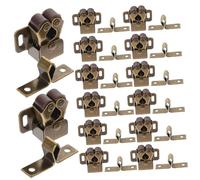 NOLITOY Chiusura della Porta a Leva in Ferro Battuto Resistente, Set da 20 Pezzi Marrone Antiruggine per Armadi e Mobili, Cattura Palla Superficie Spessa e Usura Protettiva per Cucina