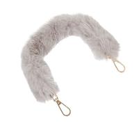 NOLITOY Cinghia di Ricambio per Borsa in Peluche Grigio Chiaro 40 Cm, Tracolla Decorativa Resistente per Sostituzione e Creazione Borse Fai da Te, Adatta a Molteplici Scenari Urbani e Casual