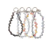 NOLITOY Cinturino da Polso per Telefono Perline in Cristallo 4 Pezzi Catena Decorativa Anti-Smarrimento Staccabile Cordino Leggero per Cellulare Accessorio Moda per Donna e Ragazza