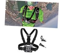 NOLITOY Cinturino Toracico Regolabile per Action Camera Imbracatura Corpo con Treppiede Integrato Accessori Sportivi Compatibili con Nero per Sci Ciclismo e Sport Equestri
