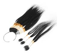 NOLITOY Ciocche Capelli Veri Naturali per Pratica Colore Campioni Anelli Resistente per Parrucchieri e Saloni Strisce Balayage per Testare Tonalità e Tecniche di Colorazione