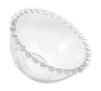 NOLITOY Ciotola in Vetro Trasparente e Modellato un Unico Pezzo per Dessert e Insalate Vetro Resistente Design Elegante Corpo Tridimensionale Adatta per Decorazione e Uso in Cucina