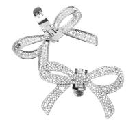 NOLITOY Clip per Scarpe Rimovibili con Fiocco e Pietre Decorative Accessori Leggeri per Tacchi e Sneakers Donna Facili da Installare e Abbinare