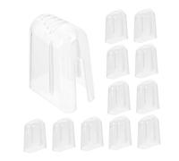 NOLITOY Copri Testine Spazzolino da Denti Elettrico Trasparente 24 Pezzi, Custodia Portaspazzolino Antipolvere e Antibatterica, Protezione Viaggio per Spazzolini Piccoli