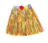 NOLITOY Costume Hawaiano Per Gonna Di Foglie e Accessori Colorati Per Feste Tematiche Luau e Danze Tropicali