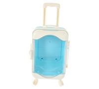NOLITOY Custodia di viaggio simulata bagaglio Valigia casa playmobile bambolotti per bambina valigie mini arredamento per la casa valigetta in miniatura plastica Blue