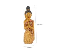 NOLITOY Decorazione Buddha Inginocchiato Thailandese in Scultura e Ufficio Soprammobile Tranquillità e