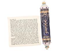 NOLITOY Decorazione Metallo Mezuzah con Pergamena Kosher Elegante Adornamento per Porta Simbolo di Fede e Tradizione Ebraica per Casa e FESTIVITÀ