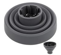 NOLITOY Diffusore per Asciugacapelli in Silicone Regolabile ed Espandibile Accessorio Compatto per Capelli Protetti e Styling Facile Adatto Phon di Varie Dimensioni Colore Grigio