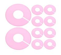 NOLITOY Divisori per Armadio Adattamento e Ottimizzazione dello Spazio 10 in Plastica Rosa , Separatori Rotondi per Dimensioni Abbigliamento