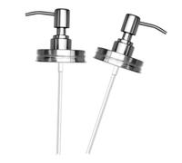 NOLITOY Erogatore a Pompa in Acciaio Resistente 70# per Dispenser Mason Jar, Pompa Erogatrice per Lozione Coperchio in Acciaio Resistente, Ricambio per Dispenser Detergente Cucina e Bagno