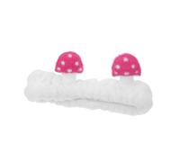NOLITOY Fascia a forma di fungo fascia make up hair band simpatico cerchietto cosmetico accessori per a fungo accessori per il viso lavaggio del viso della fascia flanella bianca