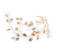 NOLITOY fascia delicata da sposa fascia di strass accessori da sposa accessori per da per le donne Nozze copricapo da con foglie d'oro da Golden