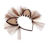 NOLITOY Fascia per Chioma Leone Marrone in Garza Leggera e Resistente per Bambini, per Feste e Cosplay Design Creativo e Aderente alla Testa