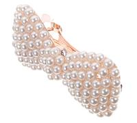 NOLITOY Forcina Ad Arco Divertimento Accessori Fermagli Per Per Ragazze Gioielli Clip Per Da Barra Strass Fiocco Per Glitterato Perni Cravatta Carino Metallo Bianca