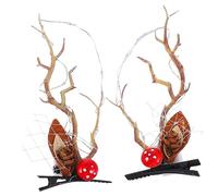 NOLITOY Forcine Luminose Corna Di Renna Di Clip Per Capelli Per Costume Natalizio Forcine Decorative Per Festa Di Natale