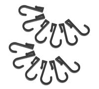 NOLITOY Ganci a S in Plastica 100 Pezzi Neri Design Piatto per Binari da Doccia e Tende da Parete, per Spazi Riorganizzati come Cucine e Camere da Letto