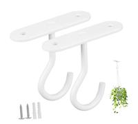 NOLITOY Ganci da Soffitto Ganci Parete Resistenti e Moderni 2 Pezzi in Ferro Set per Appendere Piante e Decorazioni ed Esterni per Vasi Sospesi e Campanelli Vento