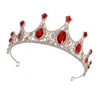 NOLITOY grazia hair charms fotografia el party decorazioni per torte principesse accessori per da sposa comunione corone nuziali diademi di strass Lega di zinco rosso