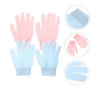 NOLITOY Guanti Esfolianti Doppia Faccia per Doccia Guanto Spa con Mesh Fine e Design Dita Separate Rimuove Cellule Morte e Sporco Adatto per Bagno Rigenerante