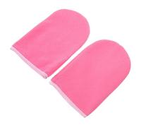 NOLITOY Guanti Paraffina per Spa Mani con Chiusura Hook And Loop Copertura Termica e Comfort Prolungato Guanti per Trattamento Mani Idratante Colore Rosa con Bianco