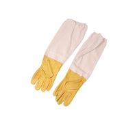 NOLITOY Guanti per Apicoltore Pelle Premium Protezione Puntura con Fascia Elastica Traspiranti e Resistenti per Apicoltura Tecnica