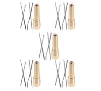 NOLITOY Kit 5 Punteruoli per Cucito a Mano con Manico in Rame Set Strumenti per Riparazione Scarpe e Tela Punteruolo da Cucito Professionale e Fai da Te