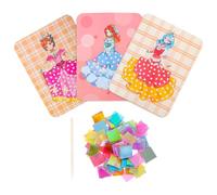 NOLITOY Kit di Pittura Fai da Te per Forature e Ricamo Incompiuto per Ragazzo Ragazza, Materiale Creativo per Disegno e Cucitura, Set Educativo per Sviluppare Motricità e Concentrazione,