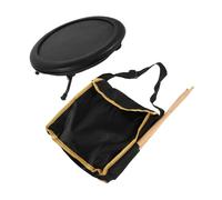 NOLITOY Kit Pad per Batteria Silenzioso con Bacchette e Borsa Portatile Pad per Pratica Rullante in Gomma Nera Accessorio Smorzante per Batteristi per Allenamento e Performance