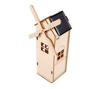 NOLITOY Kit Solare per Mulino Vento in Legno da Assemblare Giocattolo Educativo Fai da Te per Esperimenti Scientifici e Decorazione da Tavolo
