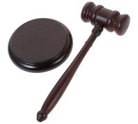 NOLITOY Martelletto Giudice in Naturale con Base Martello Giudice Solido e Robusto Strumento Ufficiale per e Ruolo Giudiziario Ruolo per Suono Chiaro e Forte